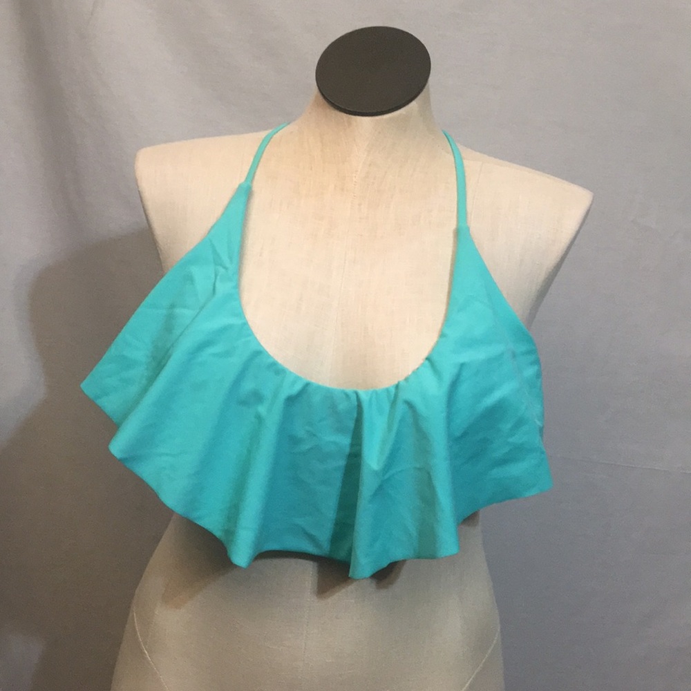 🌈Xhilaration Large Cross Back Ruffle Swim Top
